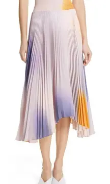 A.L.C. Pleated Skirt in Purple and Orange