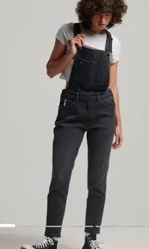 Superdry Jean Overalls Women’s 10 Black Denim Stretch