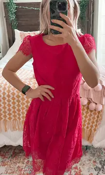 Pink Lace Dress 