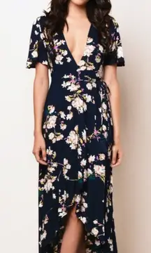 COTTON CANDY FLORAL PRINT DRESS SIZE L GREAT CONDITION