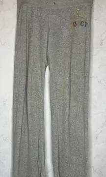 Y2K vintage Low Rise Juicy Couture Gray Flared Track Pants