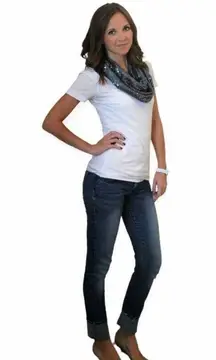 Womens Charlotte Russe Silver Sequin Bling Infinity Scarf