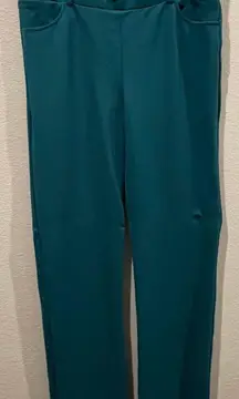 Betabrand Yoga Work Green Blue Pants