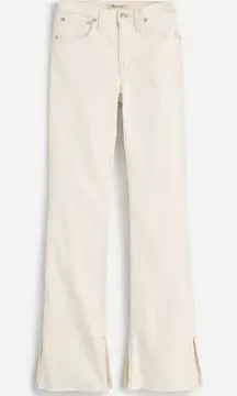 NWT Madewell Kick Out Full-Length Jeans Womens 31 Vintage Canvas (Cream) Raw Hem