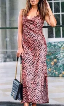 Elyse Printed Bias Slip Dress