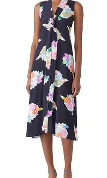 Tibi Silk mid-length dress Medium 
Navy, Silk