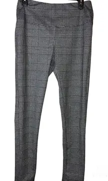 Alexander Jordan Tummy Control Leggings Plaid Leggings Black‎ Grey Size Medium
