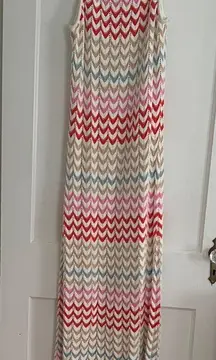 Rachel Zoe zig zag midi dress