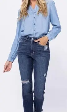 Judy blue high-rise destroy boyfriend denim