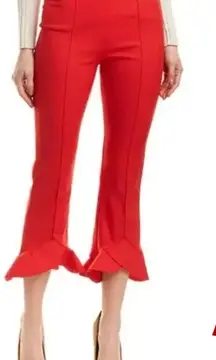 C/meo Collective Forgive Pants‎ Crop Flared High Waist Red Size Medium