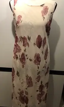 Connected Apparel Y2K Vtg Floral Midi Dress Medium 8-10