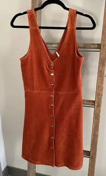 Corduroy Button-Up Dress