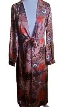 NWOT Gimmicks Satin Duster Kimono Size L