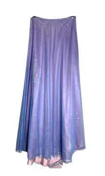 Purple Mermaidcore Sparkly Tulle Maxi Skirt