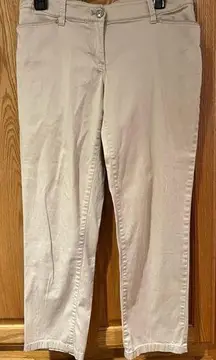 White House | Black Market  Lightweight Cotton Stretch Crop Leg Khaki Pants Size 6