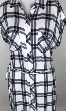 Rails Flannel Short Sleeve Dress