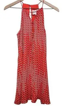 Women’s Charles Henry orange geometric sleeveless shift dress size xs