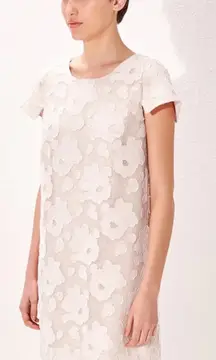 Cop Copine white floral badaboum lace mini shift dress‎ medium quiet luxury