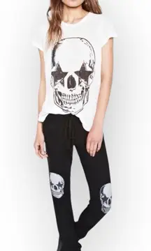 Lauren Moshi ✰ Kizzy Star Eye Skull Sweatpants ✰ Super Soft Material ✰ Jet Black