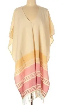 Tribe Alive Handmade‎ Fringe Striped Poncho