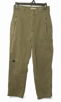 Urban Outfitters Cargo Utility Pant Women 2 100% Cotton Y2K Gorpcore Khaki Green