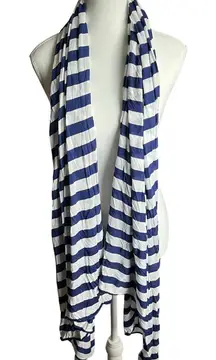 Banana Republic Blue and White Striped‎ Scarf Shawl Coastal Nautical Beachy