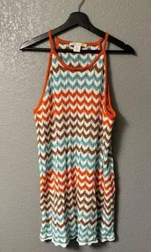 C&C California Chevron Knit Dress/Swim Coverup Women's Size  L