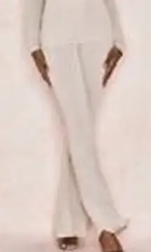 House of CB Viola Ribbed Knit High‎ Waist Flare Trousers Size Large