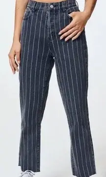 PacSun 4/$25  Black Wash Pin Stripe Mom Jeans Sz 23