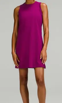 Lululemon Classic-Fit Cotton-Blend Dress Magenta Purple NEW Size 16 Loose Fit