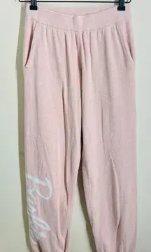 Barefoot Dreams x Barbie Cozy Chic Ultra Lite Sweatpants Light Rose Pink XS