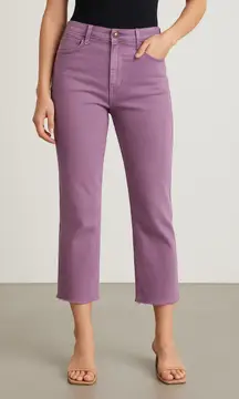 Express Conscious Edit Cropped Flare High Rise Jeans Lavender Women’s Size 10R
