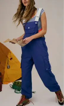 NWT Free People Movement Morning Meadow Blue Overalls Size XS