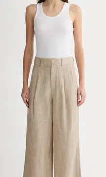 Everlane the Linen Way-High Drape Pant, Cornstalk Chambray