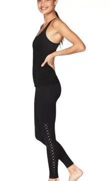 NEW Spiritual Gangster Self Love Seamless Black Pointelle Leg Design Leggings