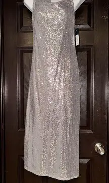 Bebe BNWT  Cowl Sequin midi dress Medium