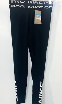 Nike pro Dri fit women’s black spell out training leggings new