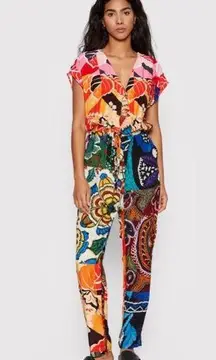 Desigual x Christian Lacroix Surplice Colorful Floral Jumpsuit NWT Size XS