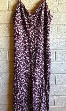 Cotton:On  Maroon and White Maxi jumpsuit
