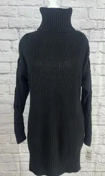 INC International Concepts Women's NWT Cable Knit  Cold Shoulder Sweater Dress S