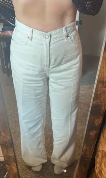 Old Navy Cream/White Colored Wide Leg Tall Pants