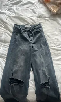 Hidden black wide leg jeans