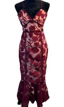 Lulus  dress wine color with some black