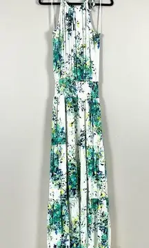 Lovestitch Halter Smocked Waist Floral Maxi Dress