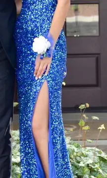 BLUE Sequin Prom Dress ()