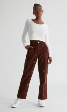 PacSun Heartbreaker Corduroy Cargo Elastic Waist Pants