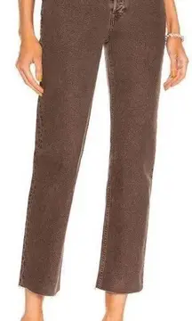 RE/DONE 70s Ultra High-Rise Stove Pipe Jeans in Washed Chocolate Size 29 NWT