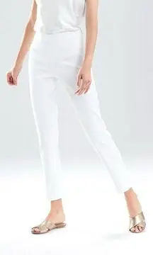 NATORI White COTTON CHINO ANKLE PANTS pull on size 12