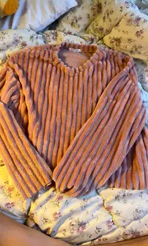 Pink Sweater With Lines