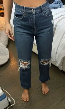 High Rise Straight Jeans